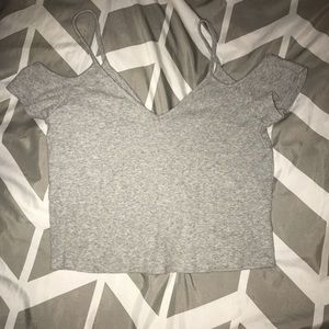 Grey crop top